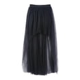 thumbnail image 3 of Faldas de tul de malla en capas con cintura alta y elástica para mujer Negro, 3 of 7