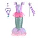 thumbnail image 1 of Vestido de sirena para niña pequeña, disfraz de princesa para playa, Carnaval, fiesta temática escolar, ropa de juego de rol Fivean unisex, 1 of 2