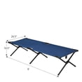 thumbnail image 2 of Gymax Folding Camping Cot & Bed Heavy-Duty for Adults Kids w/ Carrying Bag 300LBS Blue, 2 of 10