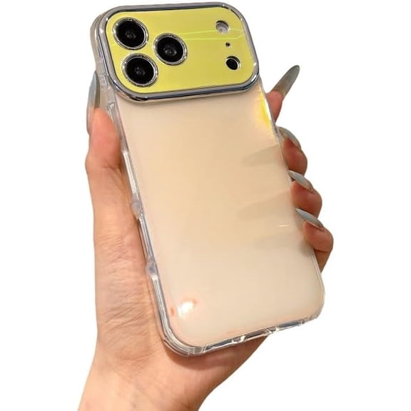 Solid Color Laser Camera Protect Phone Case for iPhone (Gold,iPhone 17 Pro)