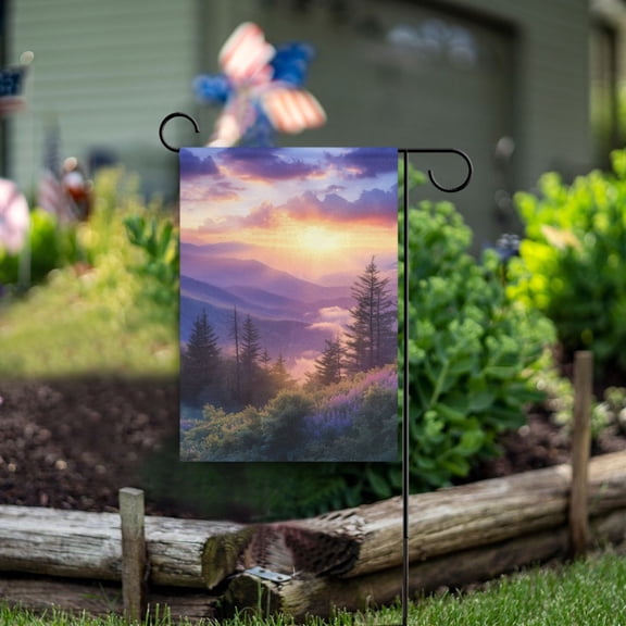 Yayeee Garden Flag 12" x 18" Double Sided Outdoor Yard Lawn Holiday Decorations, Beautiful Mountain