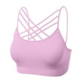 thumbnail image 3 of Women's Novelty Bras Seamless Triple Criss-Cross Front Bralette Sports Bra (No Pad), 3 of 4