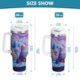 thumbnail image 3 of 40 oz Insulated Stainless Steel Tumbler Double Wall Stainless Steel Tumbler with 2-Way Drinking Whimsical Candyland Scene, 3 of 9