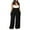 Black, variant on 2025 A Rompers,Clothing 2025 Plus Size Jumpsuit Plus Size Jumpsuits For Women Dressy Wide Leg Jumpsuits Halter Rompers Summer Linen Formal Jumpsuit