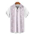 thumbnail image 4 of Mens Tops Plus Size Short Sleeve Lapel Button Up Solid Color Casual Summer Shirt Purple S, 4 of 6