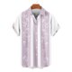 thumbnail image 4 of Blusa y camisa de manga corta con cuello vuelto Camisa casual para hombre Camisa de bolos vintage de manga corta Camisas de verano de playa cubana Camisa con botones Blusa para hombre Poliéster, 4 of 6