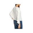 thumbnail image 2 of 1.STATE Womens Ruffled Sleeve Cold Shoulder Blouse, Off-White, Medium, 2 of 2