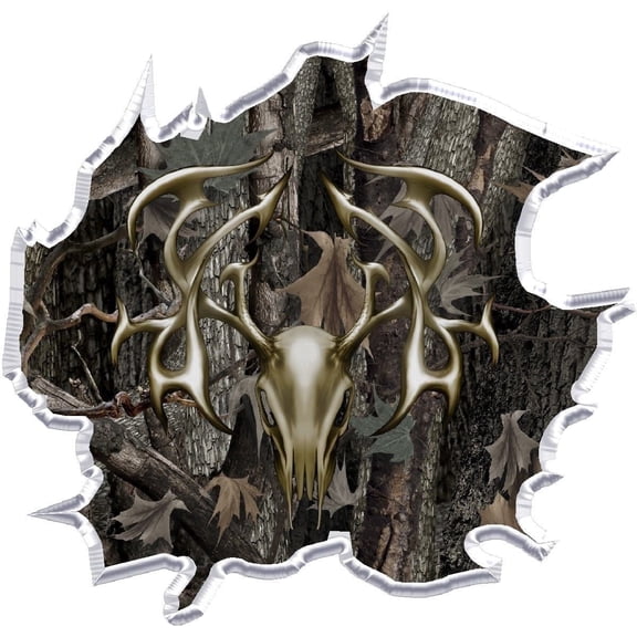 Camouflage Deer Hunting Edible Icing Image Cake Topper, by Tnct.