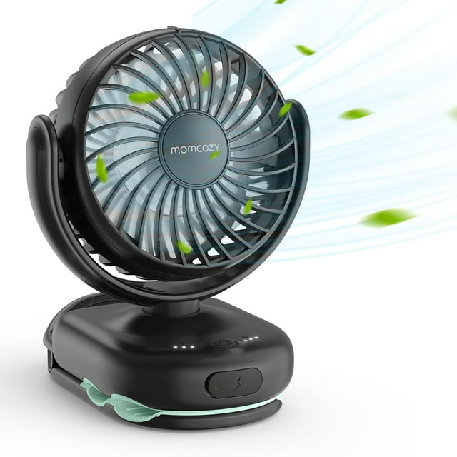Ventilador portátil para cochecito Momcozy con clip, 4 velocidades, recargable