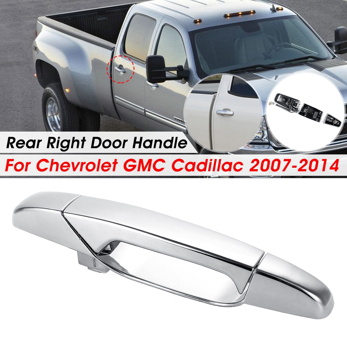 Rear Barn Outer Outside Exterior Chrome Door Handle for Chevrolet GMC Suburban