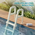 thumbnail image 4 of Heavy Duty In-Pool Ladder, Swimming Pool Step Pool Stairs for Above-ground Pools, Adjustable from 47in to 54in, White, 4 of 8