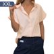 thumbnail image 2 of Minnieouse Camisa informal para mujer, blusa con botones y cuello en V de Color sólido con bolsillo, fiesta de vacaciones en la playa, banquete, Top de Prendas para la parte del cuerpo Rosa  XXL Minnieouse AP010575-15, 2 of 5