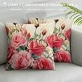 thumbnail image 3 of JEUXUS  Valentine's Day Bike Rose Flower Decorative Throw Pillow Covers  Pink Floral Heart Love You More Porch Outdoor Home Decor, All You Need is Love Anniversary Wedding Cushion Case, 3 of 5