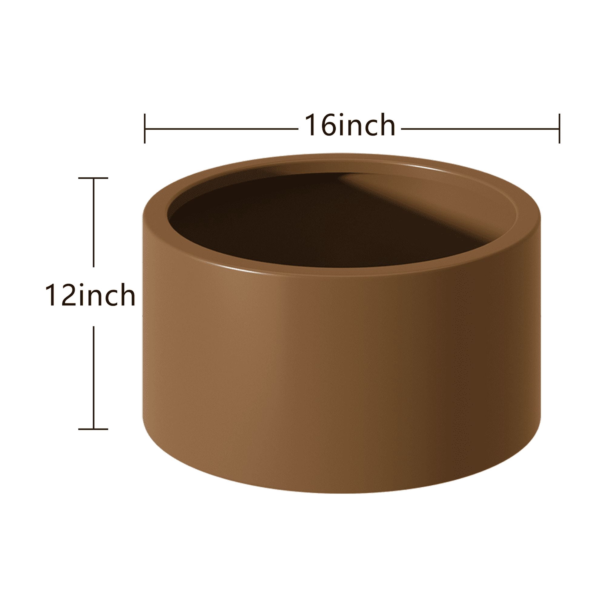 Round Raised Garden Bed Kit, Pre-Rusted Metal Planter Box for Vegetables, Flowers, Herbs, Ideal for Outdoor Gardening 15.5" Dia. x 12" H.