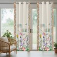 thumbnail image 5 of Outdoor Curtains for Patio Waterproof, Easter Outdoor Privacy Panels Grommet, Farmhouse Bunny Colorful Eggs Flowers Plants Blackout Outside Curtains for Porch/Cabana/Pergola/Gazebo 54"x95", 2 Panels, 5 of 8