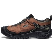 Keen Men's Targhee 4 Low Waterproof Hiking Shoe, Bison/Black, Size 9