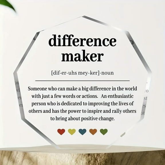 Difference Maker Gifts Thank You Gifts for Leader Boss Best Mom Mentor Coach Boss Manager Coworker Teacher Appreciation Quote Difference Maker Home Office Gift Desk Decor Signs Plaques