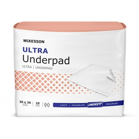 McKesson Ultra Disposable Underpad Heavy Absorbency Fluff / Polymer