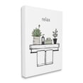 thumbnail image 3 of Stupell Relax Bathroom Potted Botanicals Typography Painting Gallery Wrapped Canvas Print Wall Art, 3 of 5