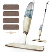 TINA&TONY Microfiber Spray Mops for Floor Cleaning Hardwood Floor Mop Spray with 4 Washable Mop Pads and 635ML Refillable Bottle
