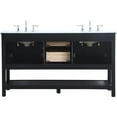 thumbnail image 6 of Elegant Decor Metropolis 60" Double Sink Marble Top Bathroom Vanity in Black, 6 of 15