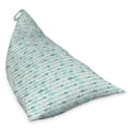 thumbnail image 2 of Sea Animals Lounger Chair Bag, Monochrome Shark Illustration Fashion Maritime Illustration Aquatics, High Capacity Storage with Handle Container, Lounger Size, Turquoise Beige Teal, by Ambesonne, 2 of 5