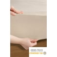 thumbnail image 3 of King Size Beige Plain Adult Fitted Sheet 100% Cotton 1-Piece by Rosyn Home, 3 of 5