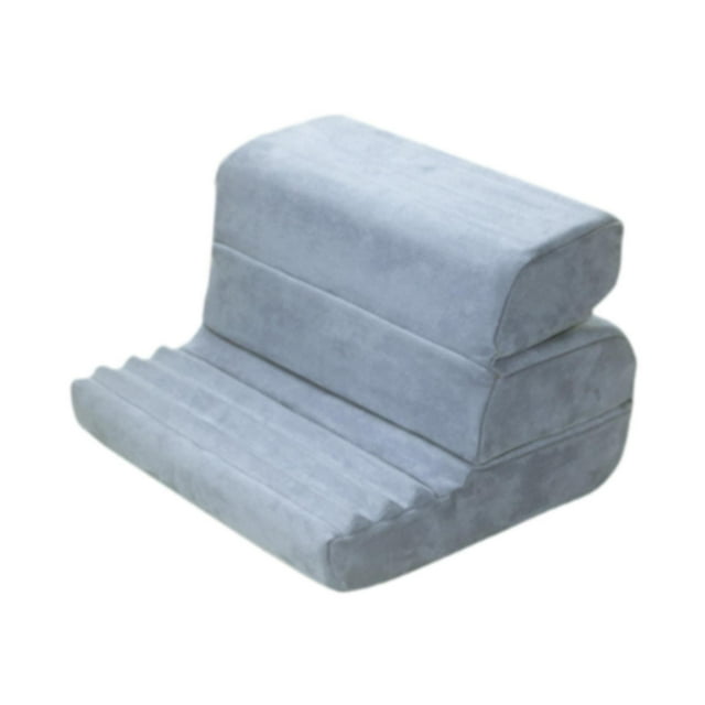 Soporte de almohada de tableta 3 Ajuste de ángulo Accesorio multifuncional portátil para viajes de carretera largos con más profundo Gris