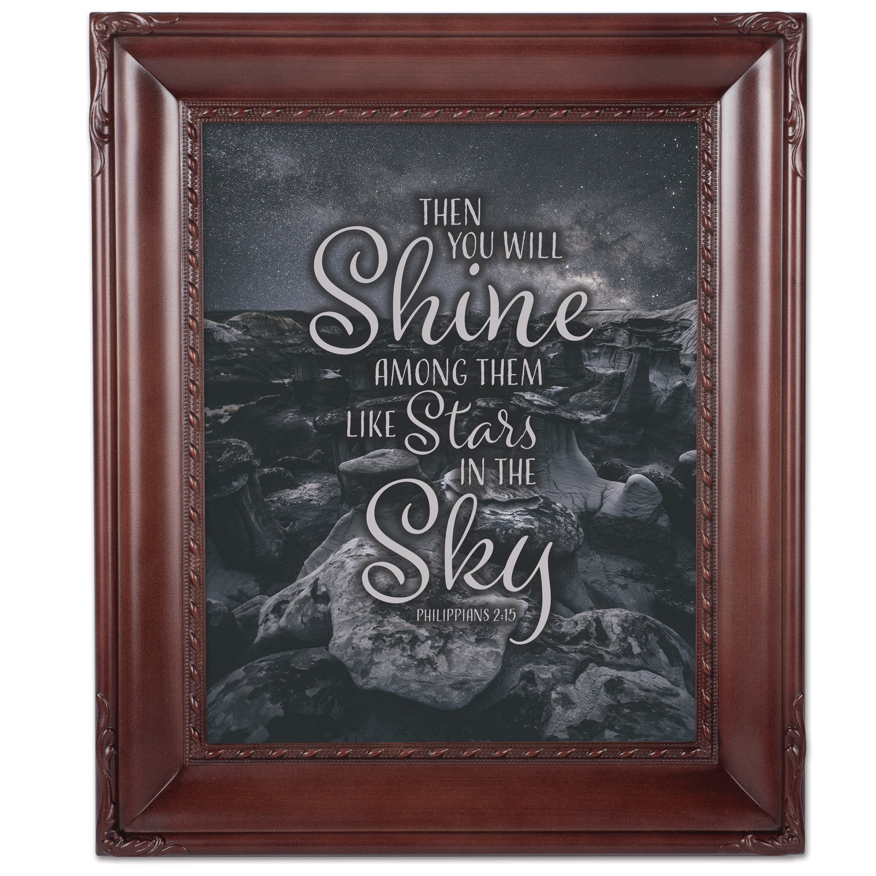 Stars In The Sky Mahogny 8 x 10 Wall And Tabletop Photo Frame