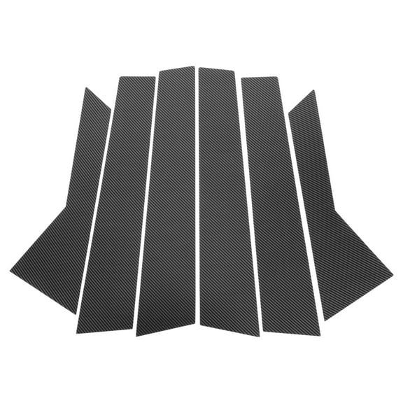 Unique Bargains 6 Pcs Door Pillar Window Trim for Cadillac SRX 2010-2015 Carbon Fiber Pattern Black Front Rear Left Right Anti Scratch Sticker Pillar Posts Cover