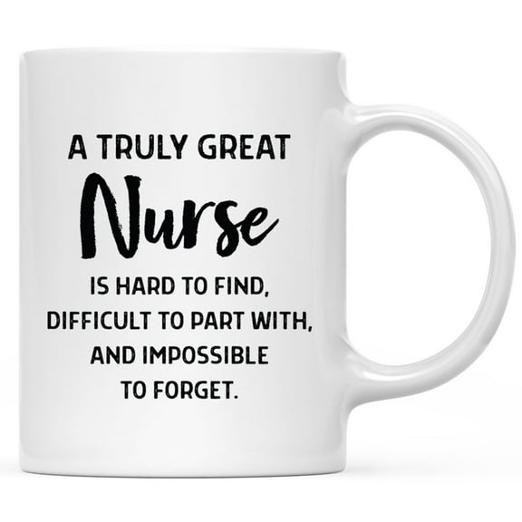 Koyal Wholesale Ceramic Nurse Coffee Mug for Gifts, Retired Nurse Mug, Impossible To Forget, 1-Pack