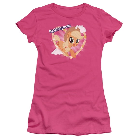 My Little Pony TV Applejack S/S Junior Women's T-Shirt Sheer Hot Pink