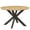 Ebony, variant on LeisureMod Ravenna 47" Round Dining Table, Natural Wood Top with Black X-Shaped Metal Base, Modern Kitchen or Dining Room Furniture for 2–4 People, Natural Wood