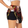 thumbnail image 3 of Lsque Sml Jeffy Printed Women's Running Shorts with Liner Pockets,Elastic Quick Dry Workout Athletic Gym Yoga Shorts,Womens High Waist Shorts-Medium, 3 of 9