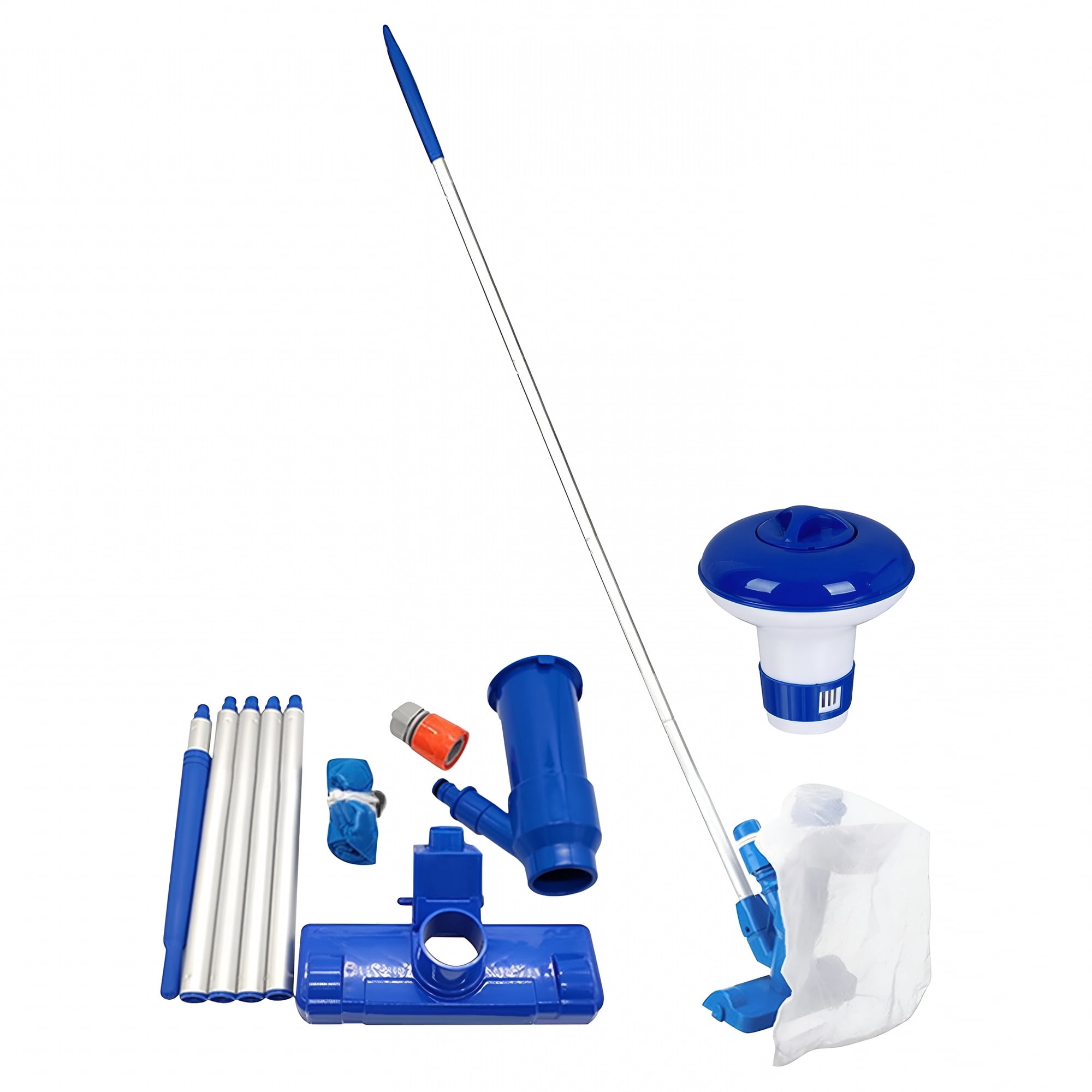 CURYMAY Cordless Pool Vacuum with 5-Section Pole Hoseless Handheld Rechargeable Cleaner for Inground and Above Ground Pools