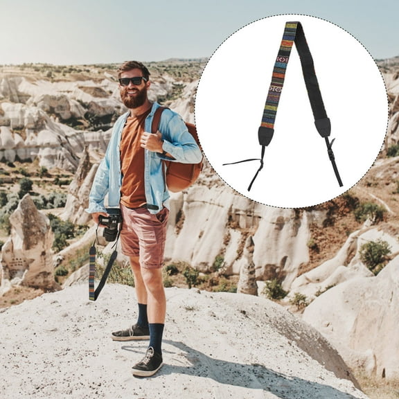 TAILTOSS 1Set Rope Camera Strap for Camera with 105X3.8X0.5CM Size in Black Color