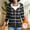 Black, variant on Brondbend Hoodies Women Pullovers for Women Long Sleeved Zipper Pockets Drawstring Pullover Plaid Comfy Trendy Loose Tops Ladies Fitness Workout Fall Winter Wear Black