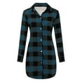 thumbnail image 1 of Puntoco New Long Sleeve Plaid Print Button Open Front Long Cardigan Ropa de abrigo Liquidación Puntoco Puntoco-1690, 1 of 4