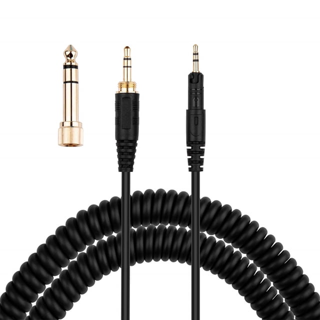 Cable -M50x, Cable Auxiliar en Espiral de Repuesto para Auriculares para -M40x y -M70x con Adaptador de 1/4", de 1,2 M A .