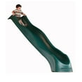 SwingNSlide Green Plastic Speed Wave Slide for Backyard Swing Sets