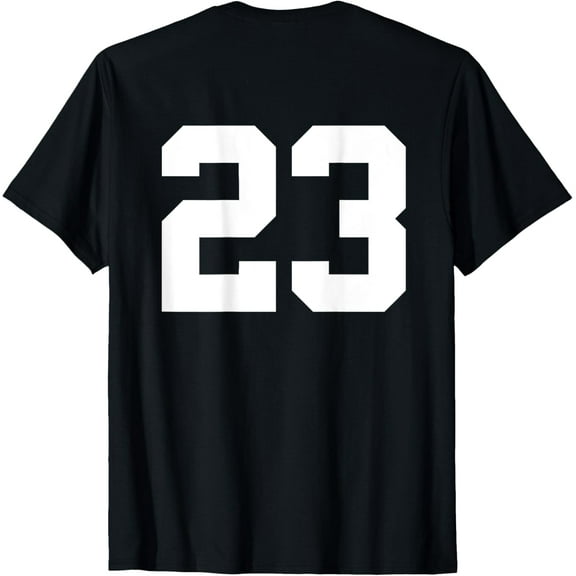Number 23 Print On Back Only Cotton Team Jersey T-Shirt