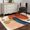 Blue, variant on Area Rug for Living Room, Orange Blue Boho Non-Slip Indoor Large Carpet for Bedroom/Dining Room, Farmhouse Geometric Golden Striped Washable Low-Profile Rectangle Floor Runner Rugs - 4 x 6 Ft