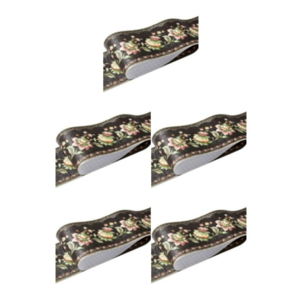 Papel Pintado Impermeable para Decoración de Sala de Estar Inteprter Resistente y Duradero Moda Retro Flor de Linterna Negra