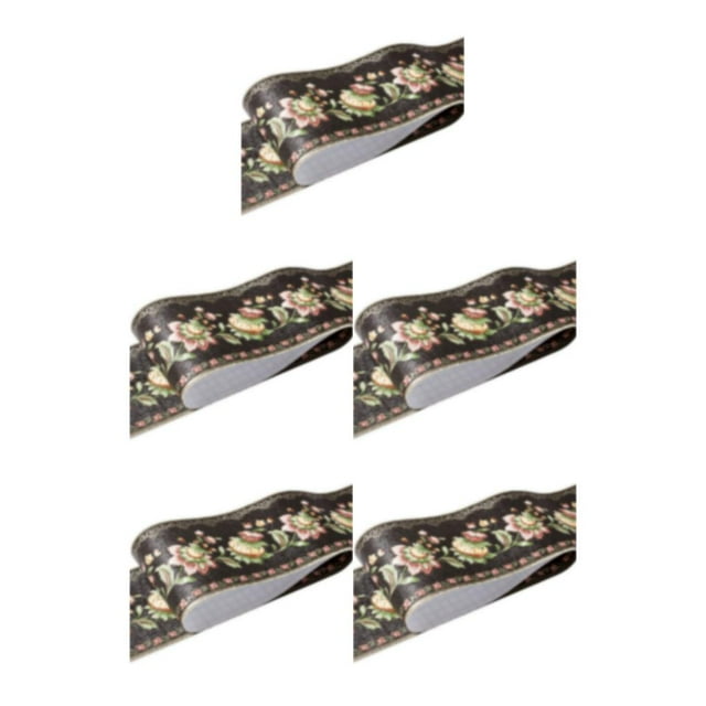 Youkk Stylish PVC Border Wall Corner Stick Super Strong Adhesive For Flat And Smooth balck lantern flowe 5Set