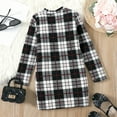 thumbnail image 2 of PatPat Kid Girl Plaid Stand Collar Long Sleeve Dress Size 5-12, 2 of 6