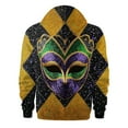 thumbnail image 4 of Resicozy Mardi Gras Full-Zip Up Hooded Casual Sweatshirts with Pockets Long Sleeve Sweatshirt Sports 2026 Hooded Jackets Black XL, 4 of 4