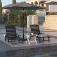 thumbnail image 3 of BizChair Monterey Set of 2 Adjustable Adirondack Loungers with Cup Holders- All-Weather Indoor/Outdoor HDPE Lounge Chairs in Black, 3 of 12