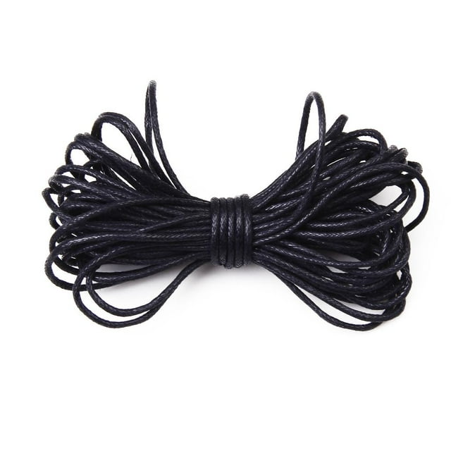 10 metros de encerado 1,5 mm collar abalorios joyería cordón cadena negro Zulema Cordones de algodón encerado