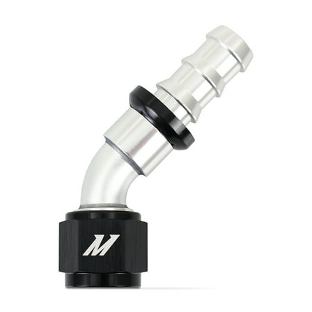 Mishimoto Push-Lock Fitting, -10AN, 45-Degree