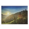 thumbnail image 1 of Appalachian Cutting Board, Outdoor Scene Photo of Sunset at Newfound Gap in the Smoky Mountains, Decorative Tempered Glass Cutting and Serving Board, in 3 Sizes, by Ambesonne, 1 of 2